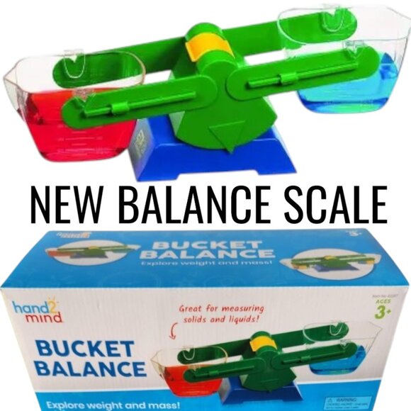NEW Bucket Balance Weight Mass Science Math Manipulatives Weights Scale STEM Toy - Picture 1 of 10